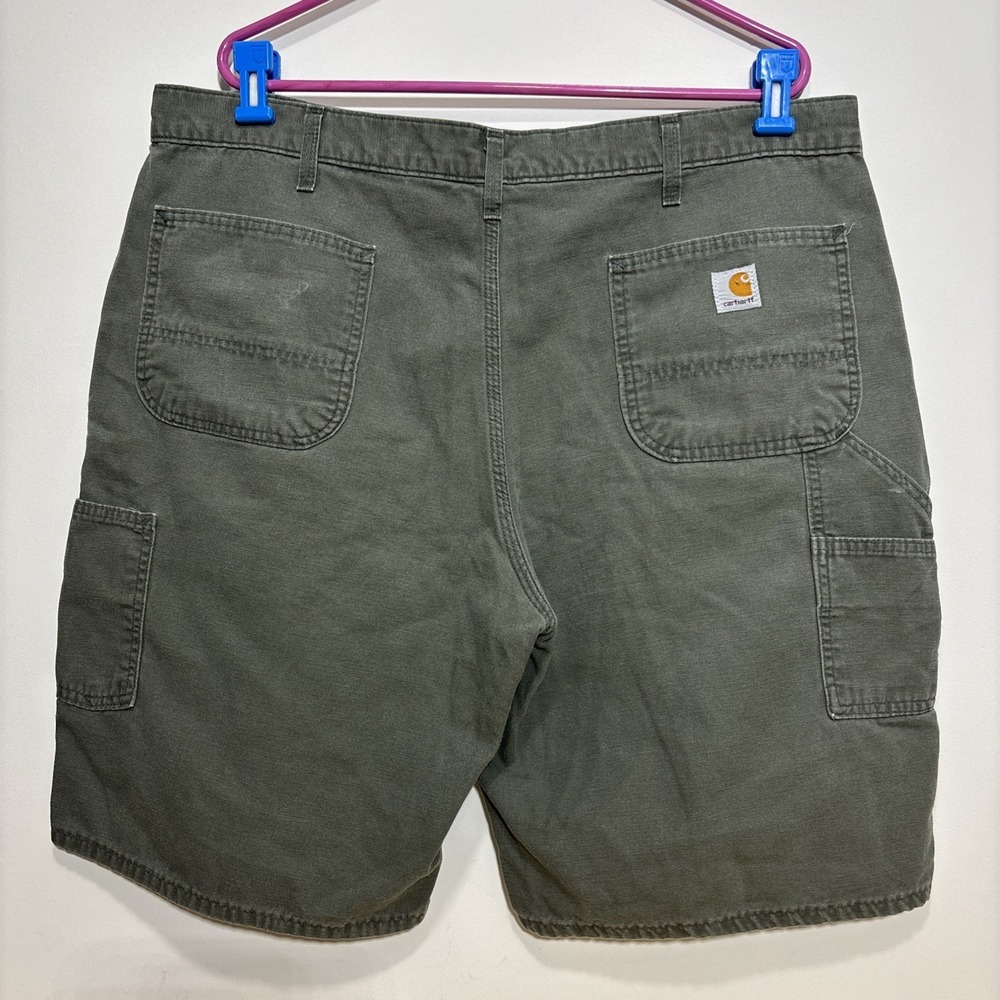 Carhartt B278 MOS Work Cargo Shorts Mens Size 40 Moss Green 100% Cotton - Picture 2 of 3